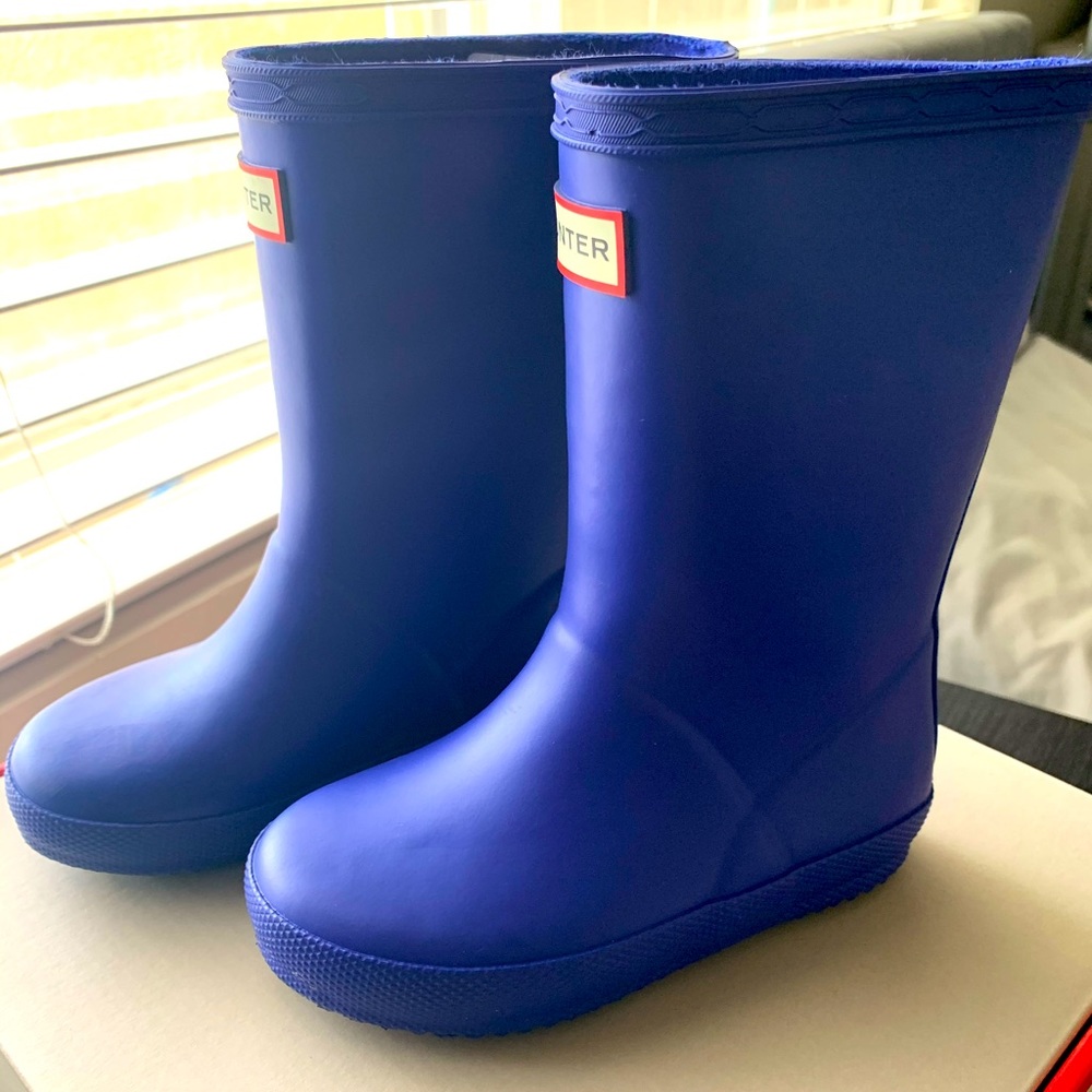 Blue Toddler Authentic Hunter Boots;size 8US/7UK.